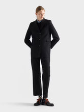 Prada Black Compact Wool Gabardine Trousers