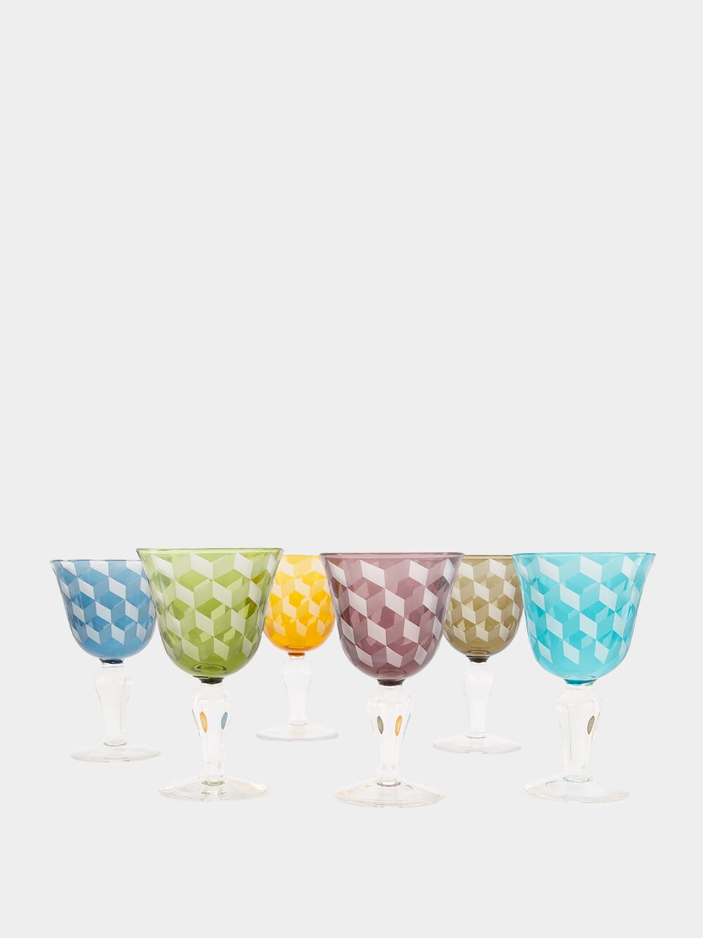 Set of 6 Wine Blocks Glasses