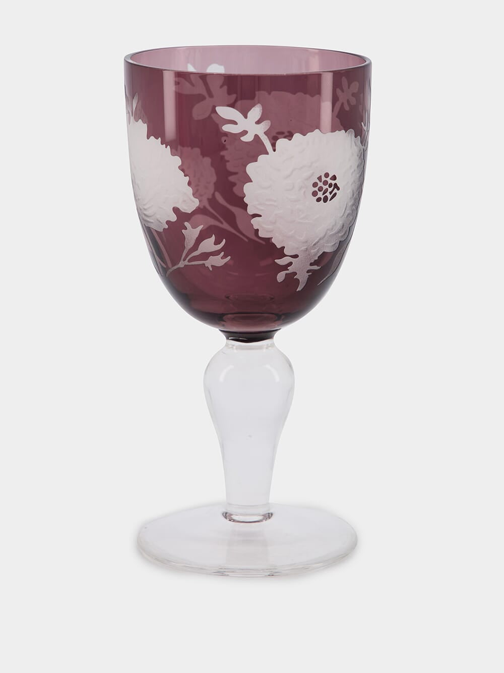 Set of 6 Peony Wine Glasses