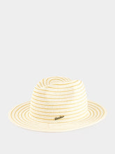 Borsalino Natural and Cream Leo Braided Papier Hat