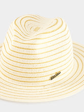 Borsalino Natural and Cream Leo Braided Papier Hat