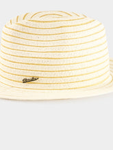 Borsalino Natural and Cream Leo Braided Papier Hat