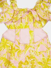 Zimmermann Floral Ruffle Linen Mini Dress