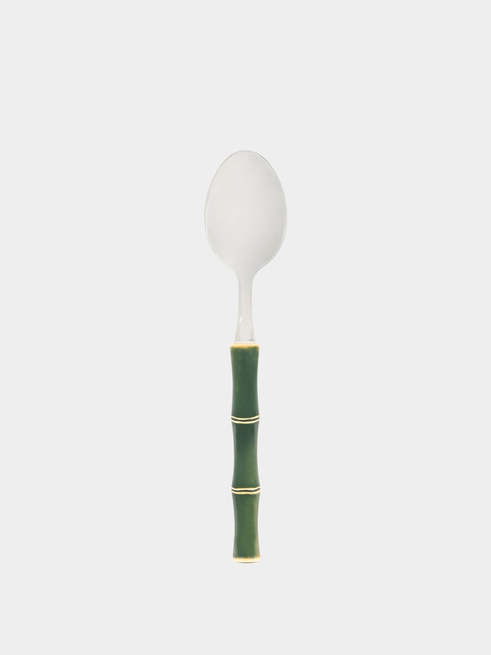 Green Bamboo Dessert Spoon