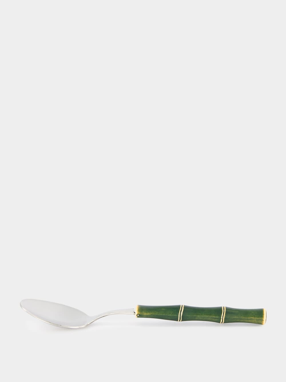 Green Bamboo Dessert Spoon