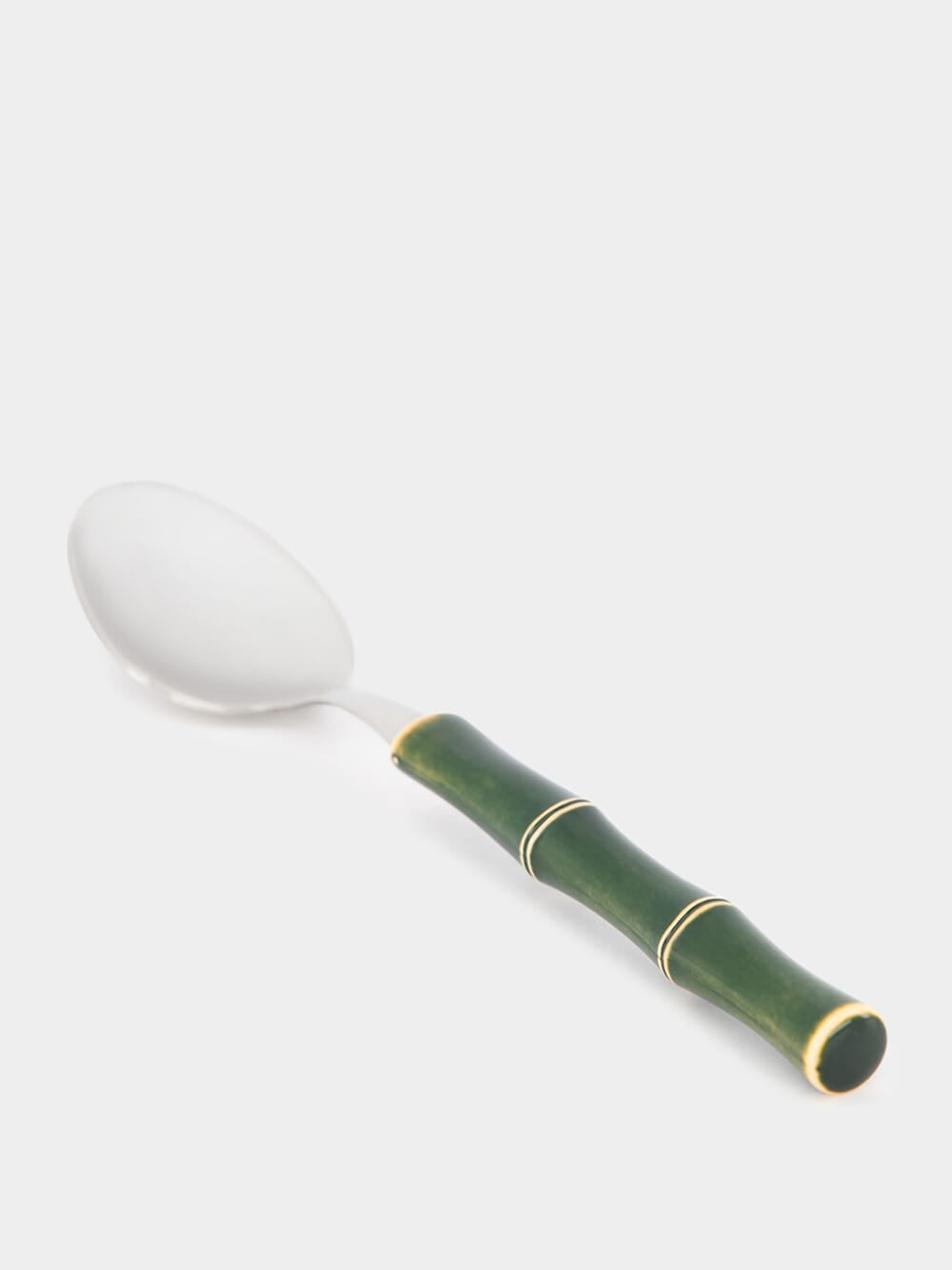 Green Bamboo Dessert Spoon