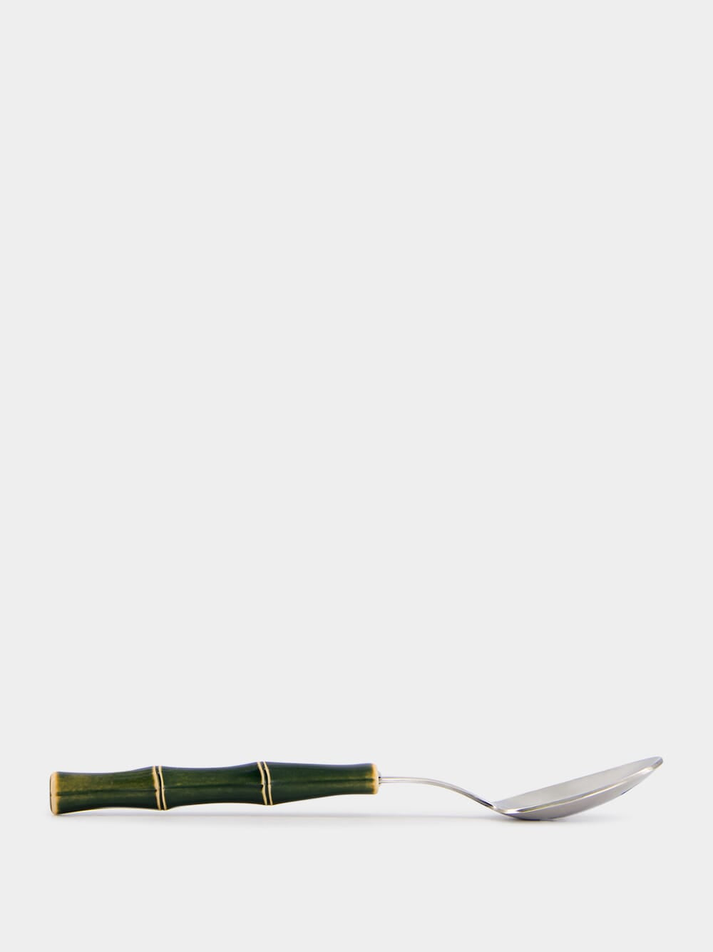 Green Bamboo Dessert Spoon