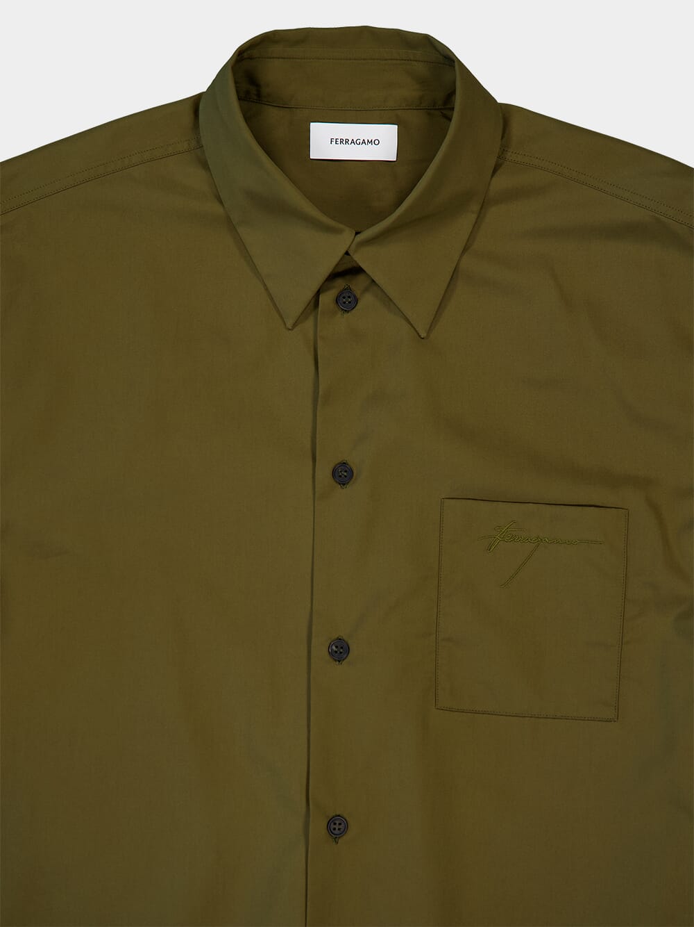 Olive Green Cotton Shirt