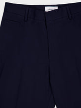 Ferragamo Navy Blue Cotton Canvas Pants