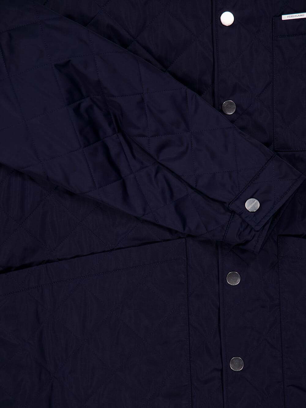 Navy Quilted Nylon Jacket