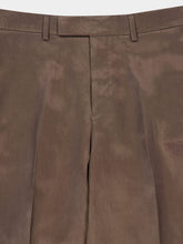 Ferragamo Brown Straight-Fit Pleated Trousers