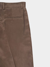 Ferragamo Brown Straight-Fit Pleated Trousers