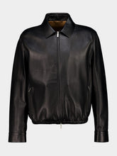 Ferragamo Black Deerskin Bomber Jacket