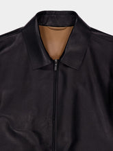 Ferragamo Black Deerskin Bomber Jacket