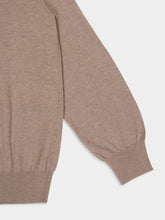 Ferragamo Sand Mélange Virgin Wool V-Neck Sweater