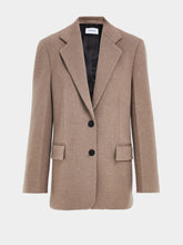 Ferragamo Sand Mélange Jersey Wool Blazer