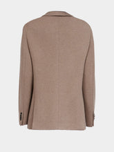 Ferragamo Sand Mélange Jersey Wool Blazer
