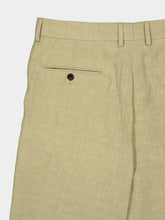 Ferragamo Stone Linen Tailored Bermuda Shorts