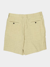 Ferragamo Stone Linen Tailored Bermuda Shorts