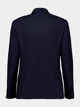 Ferragamo Navy Blue Double-Breasted Blazer
