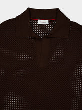 Ferragamo Espresso Brown Knitted Polo Shirt