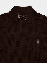 Ferragamo Espresso Brown Knitted Polo Shirt