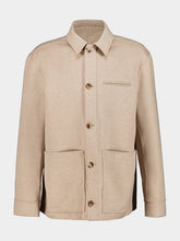 Ferragamo Light Beige Mélange Wool and Cashmere Blouson