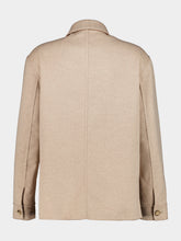 Ferragamo Light Beige Mélange Wool and Cashmere Blouson