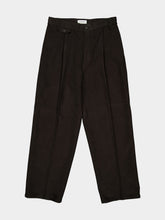 Ferragamo Dark Chocolate Workwear Wide-Leg Trousers