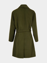 Ferragamo Olive Green Wool and Cashmere Belted Coat