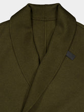 Ferragamo Olive Green Wool and Cashmere Belted Coat