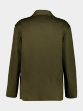 Ferragamo Olive Green Wool and Cashmere Blazer