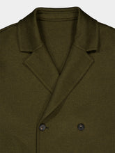 Ferragamo Olive Green Wool and Cashmere Blazer