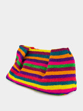 Sensi Studio Multicolour Striped Pouch Sisal Mini