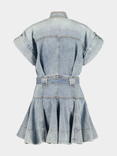 Zimmermann Sea Foam Utility Denim Mini Dress