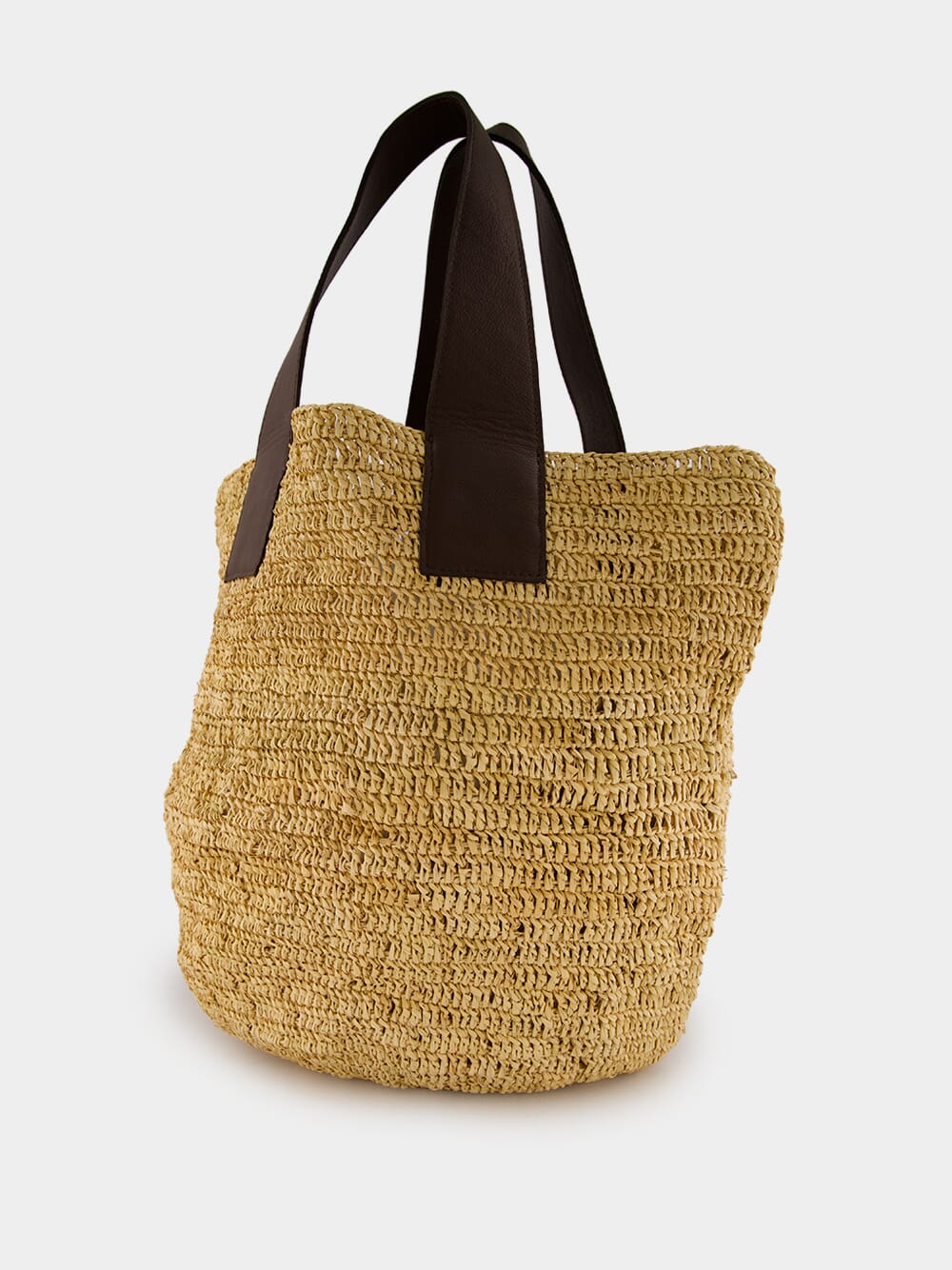 El Viajero Straw and Leather Handbag