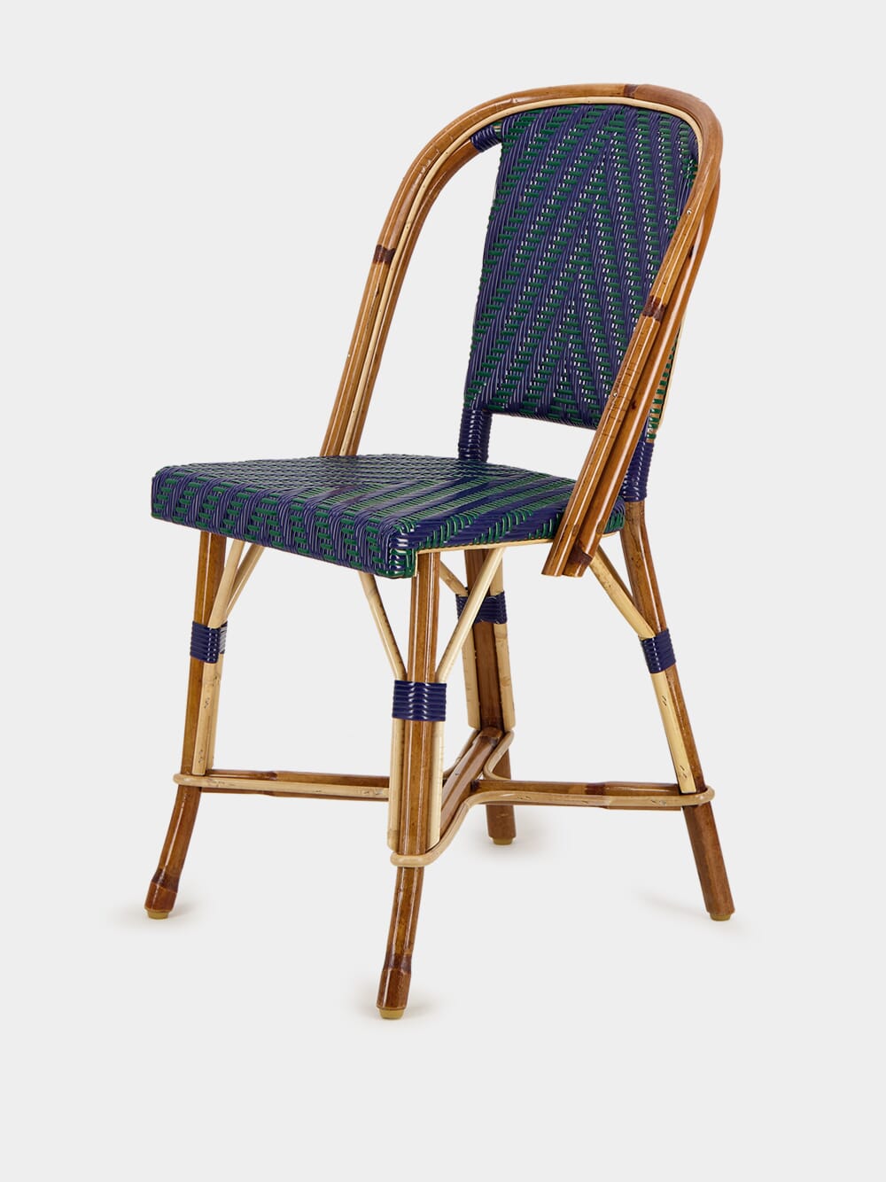 Dark Blue Rattan Chair