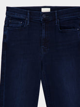 Mother Dark Blue The Weekender Fray Jeans