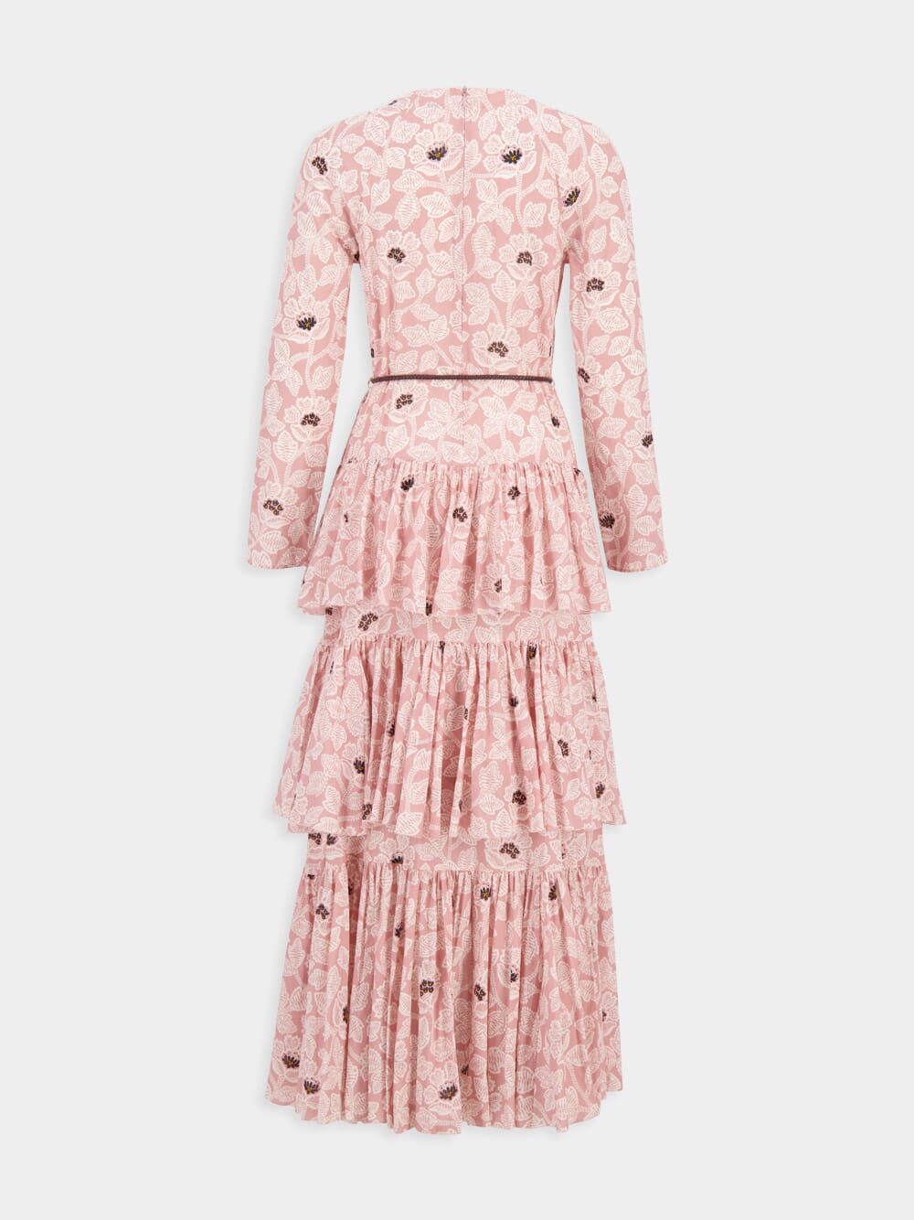 Pink Tiered Ottie Midi Dress