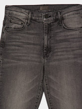 Mother Faded Grey Mid-Rise Flare Jeans