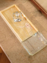 Reflections Copenhagen Clear and Yellow Mad Large Crystal and Onyx Tray