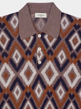 Piacenza 1733 Blue and Brick Orange Cotton Polo Shirt