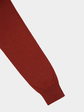 Piacenza 1733 Merino Wool Silk Rust Button-Up Shirt