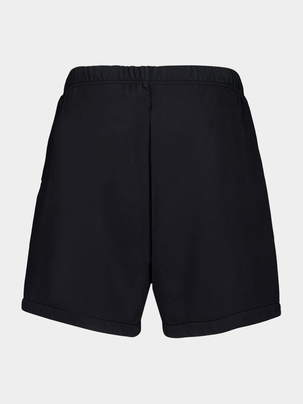 Black Heavy Fleece Soccer Shorts