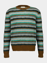 Piacenza 1733 Multicolour Brushed Cashmere Crewneck Jumper