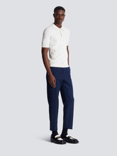 Balmain Natural Monogram Knit Wool Polo Shirt