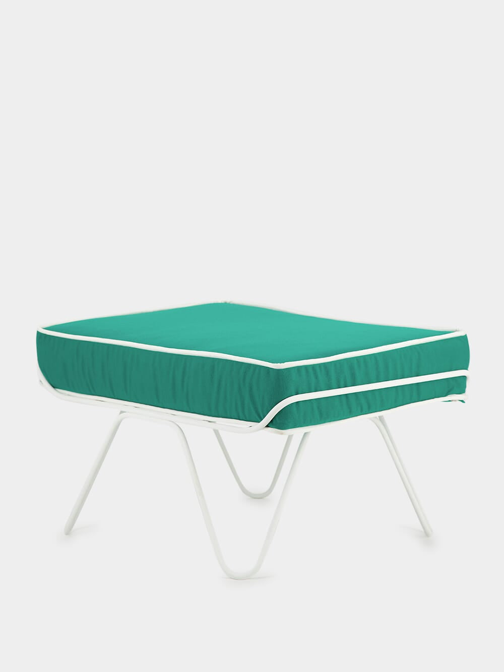 Croisette Green Pouffe