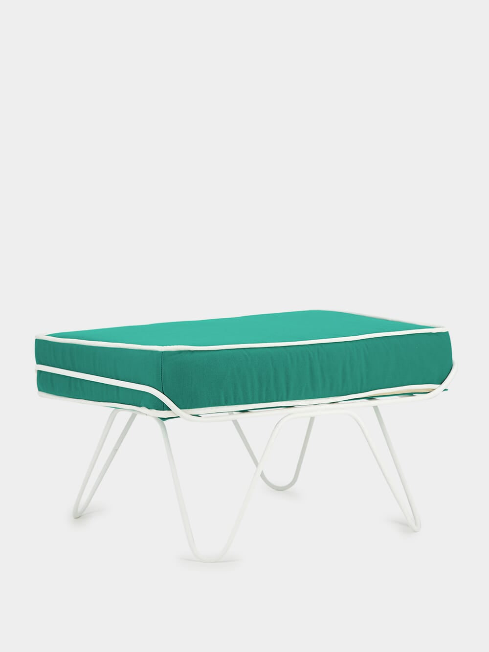 Croisette Green Pouffe