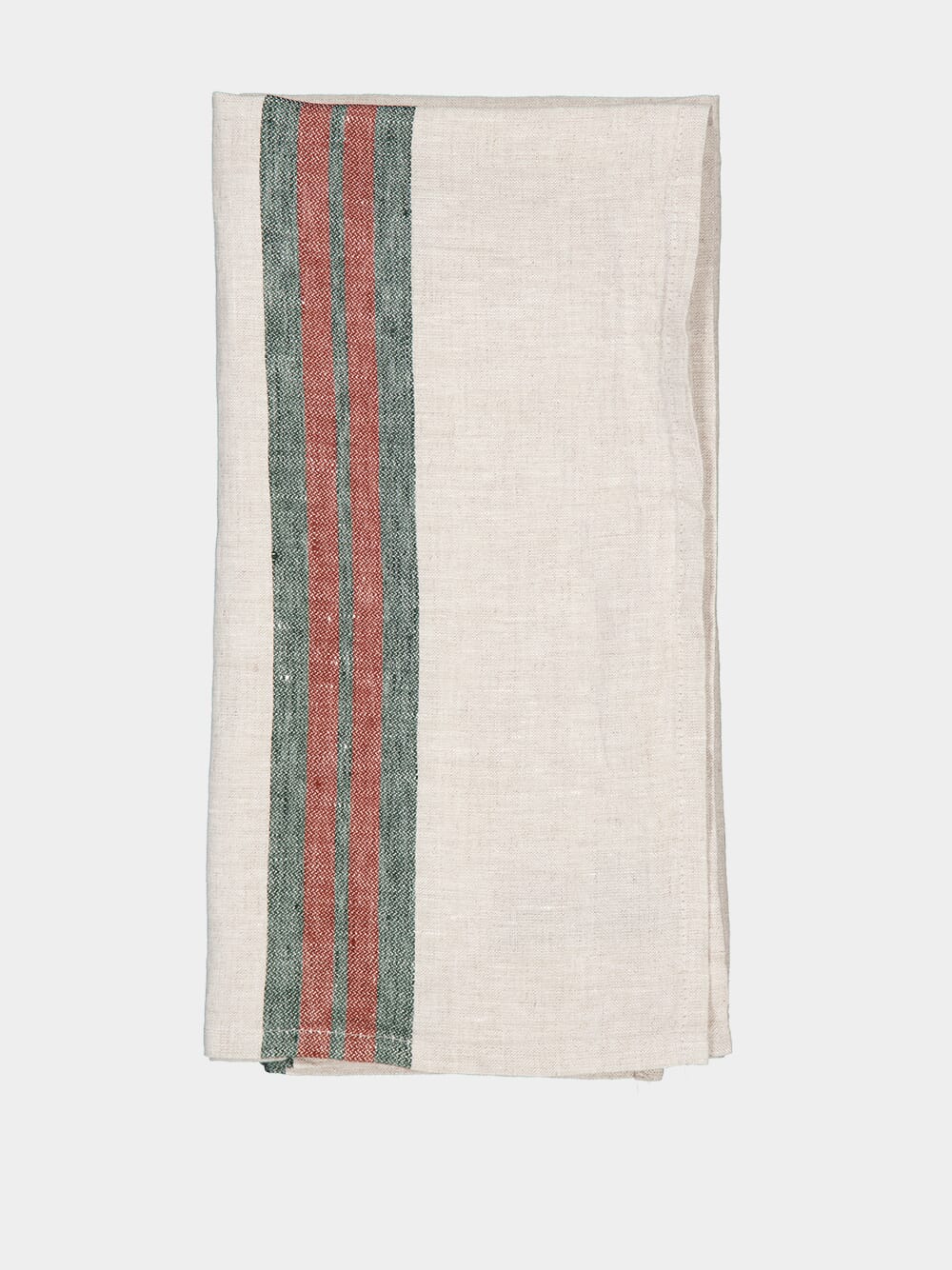 Green Stripe Dock Tea-Towel