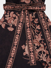 Zimmermann Black Bird Floral Waverly Wrap Dress